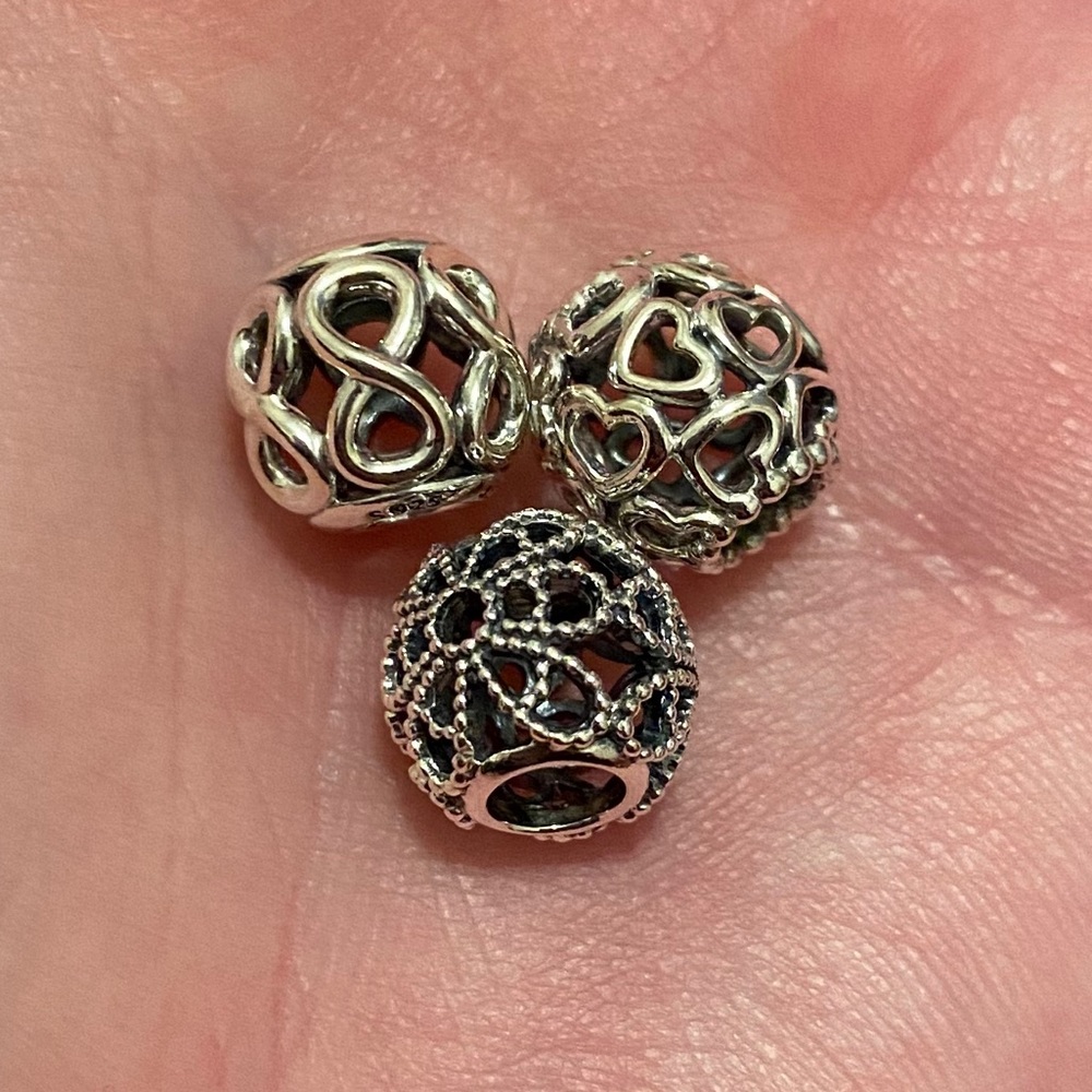 3 pandora beads